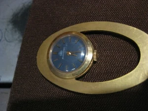Vintage Bucherer 17J Pendant watch, blue dial, working - Picture 1 of 7