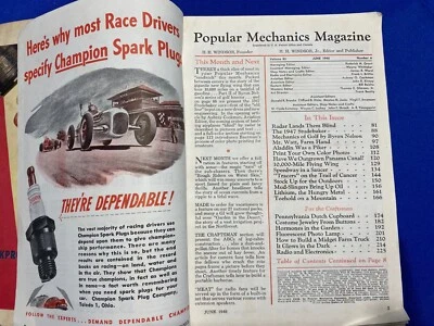 Lot of 2 Popular Mechanics Magazines 1946 1944 Issues - Image 1 of 4