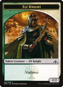 Elf Knight 2/2 - GRN - Playset of 4 Tokens - MTG - Tokens - Picture 1 of 2