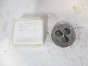 (314-1024) #6-40 UNF 13/16" High Speed Steel RH Round Adjustable Die - Picture 1 of 3