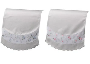 Isabelle Antimacassar Transparente Organza Flor Bordada Silla Sofá Protector - Imagen 1 de 5