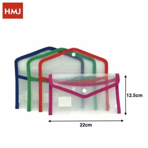 X Set 12 Pièces Chemises Format Porte Documents à Enveloppe 22x12, 5cm Hmj - Photo 1/1
