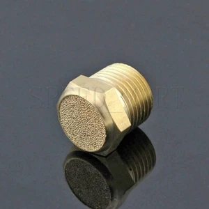 1pcs 3/8 NPT Sintered Bronze Brass Pneumatic Valve Sound Noise Muffler Silencer - Picture 1 of 2