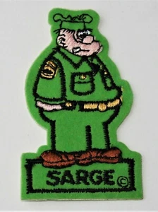 Rare Vintage Beetle Bailey Sarge Newspaper Comic Strip Character Patch NOS - Picture 1 of 3