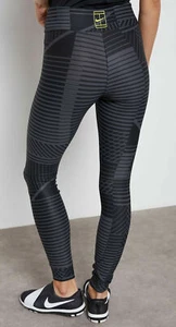 NIKE COURT Leggings Tennis Donna GX Stampa Flatliner 843982 Grigi - Small - Foto 1 di 9