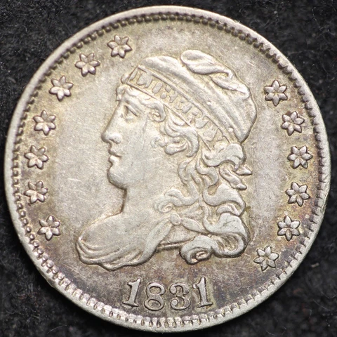 1831 Capped Bust Half Dime CHOICE AU FREE SHIPPING E197 ACMT Cover