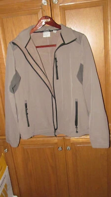 *Black Diamond Softshell Jacket Coat TAN W/ BEIGE Accents Fleece Lined men’s L - Image 1 of 3