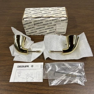 Delta H64PB Hebelsockel mit Schrauben - Messing poliert gold - Bild 1 von 7