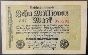 1923 GERMANY PAPER MONEY - 10,000,000 MARK BANKNOTE! - Picture 1 of 2