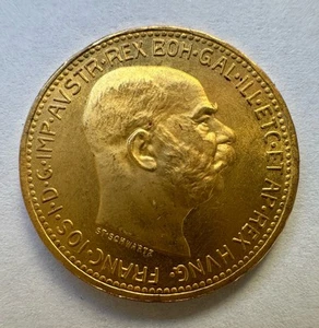 Moneda de oro 20 coronas 1915 Austria Francisco José I Restrike (1090) - Imagen 1 de 6