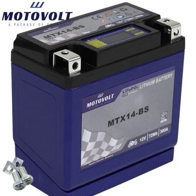 Battery For Husqvarna Nuda 900 ABS 0H01B 2014 MotoVolt Lithium YTX14-BS - Image 1 of 4