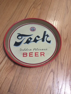 Tech Golden Pilsner 12 Inch Metal Beer Tray Clean Bar Pittsburgh Brewing Co.  - Image 1 of 4