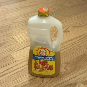 Limpiador grande Mr. Clean Sunshine Fresh sin cera 40 oz - utilería publicitaria vintage - Imagen 1 de 6