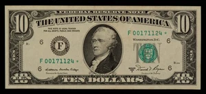 FR 2026-F* $10 1981 A Federal Reserve Note US - Star Note - AU - SKU-CA1876 - Picture 1 of 2