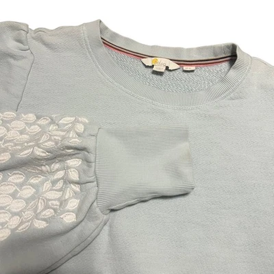 Sudadera Boden Azul Claro Manga Abullonada Bordada Mujer Talla US 16/18 Foto 1 de 4