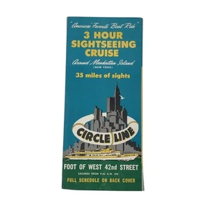 Vintage Brochure Circle Line Manhattan Island Sightseeing Cruise New York - Picture 1 of 4