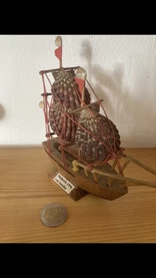 Holzschiff Segelschiff Modellbausatz Handgefertigt Holzmodell - Bild 1 von 2