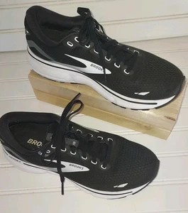 Brooks Ghost 15 Running Shoes Women’s 9 Black White Mesh Cushion Sneaker Medium  - Picture 1 of 11