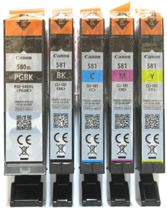 Juego Canon Original PGI-580 XL PGBk, CLI-581 Bk, C, M, Y. Nuevo y precintado - Imagen 1 de 2