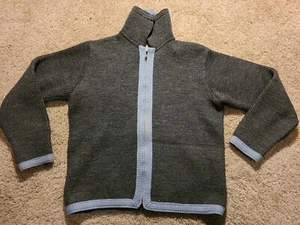 VTG 1950's Full ZIP Avalance Cardigan Sweater Talon Zipper - Picture 1 of 7