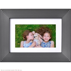 7" Digital Picture Frame with Mat Gray Wood - Polaroid - Picture 1 of 4