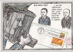 #2281 HONEY BEE COIL STAMP FIRST DAY OF ISSUE NAKANO PERFINS H.N. LOCAL POST - Picture 1 of 1