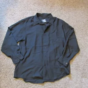 Camicia abito nuova con etichette Manhattan nero medio grigio con bottoni qualità tascabile - Foto 1 di 2