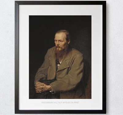 Fyodor Dostoevsky Philosopher 1800s Premium Art Print - Image 1 of 3