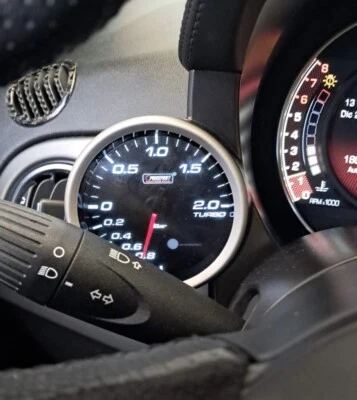 Manometro Pressione Turbo PROSPORT 80mm Fiat 500 ABARTH - 595 - 695 - Immagine 1 di 4