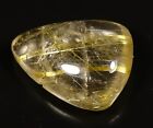 20 CT NATURAL TRANSLUCENT GOLDEN RUTILATED PEAR CABOCHON RING GEMSTONE EW-301