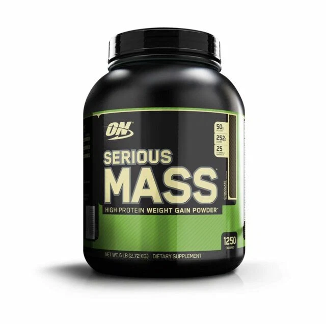 Optimum Nutrition Serious Mass Weight Gainer Protein Powder, Chocolate - 6lbs