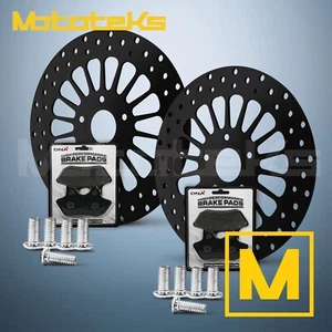 11.5 HARLEY SUPER SPOKE ROTOR AND BRAKE PADS FOR SOFTAIL MODELS FRONT & REAR SET - Picture 1 of 5