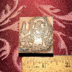 Printing Block “ Man Laughing Hard “ Copper Face - Picture 1 of 7