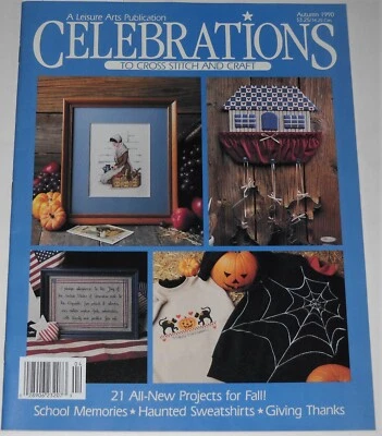 Leisure Arts Celebrations To Cross Stitch and Craft Vol 1 No 4 Autumn 1990 - Image 1 of 4