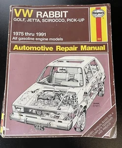 Haynes VW Rabbit, Golf, Jetta, Scirocco 1975-1991 Automotive Repair Manual 884 - Picture 1 of 9