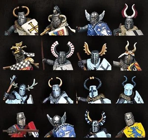 Cabezas, capas y escudos medievales/fantasía 1:56 figuras napoleónicas Victrix VXE002 - Imagen 1 de 4