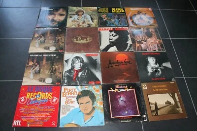 gros lot 47 + 5 disques + 8 pochettes vinyles 33 tours rareté compilation 45 - Photo 1/4