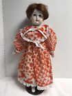 Vintage Antique French Or German Doll 18" Bisque Porcelain Cloth Body Doll