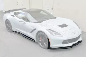 For 14-19 Corvette C7 Z06 Stage 3 PAINTED Front Lip Side Winglets & Rocker Panel - Foto 1 di 12