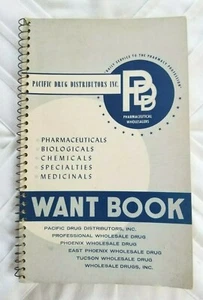 Pacific Drogenhändler Apotheke Medizin Wunschbuch Spiral Notizblock Vintage - Bild 1 von 8