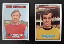 A&BC Gum Football Cards 1970/71 Orange Backs – John Holsgrove / Alan Stephenson