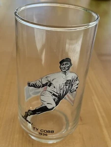 Vintage 1988 PEPSI - UNITED OIL - TY COBB Detroit - Beverage Glass -- Very Cool - Picture 1 of 12