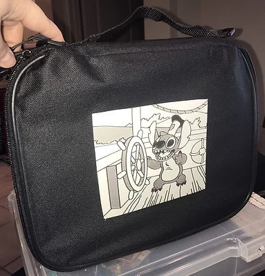 DISNEY PIN BAG Stitch Steamboat Willie  CASE ALBUM BOOK FOR DISNEY TRADING PINS - Image 1 of 4