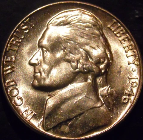 1946-D Jefferson Nickel Gem BU Uncirculated Almost Full Step Full Steps Cover