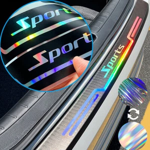 Laser Sports Car Door Sill Anti Scratch Stickers Guard Bumper Protection Strip - Picture 1 of 10