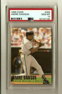 Andre Dawson 1996 Fleer #386 PSA 10 Gem Mint Pop:17 Florida Marlins HOF Miami