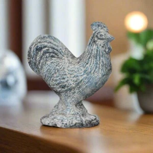 Primitive Ragon House 6" Cement Chicken Rooster Figurine - Picture 1 of 4