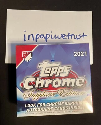 2021 TOPPS CHROME SAPPHIRE EDITION MLS SOCCER CARDS SEALED BOX IN HAND FAST SHIP - Image 1 of 3