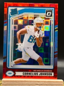 2024 Donruss Football - Cornelius Johnson - Optic Rated Rooke Red Pandora - 377 - Bild 1 von 2