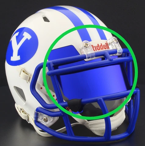 EYE SHIELD / VISOR  ONLY! for BYU BRIGHAM YOUNG COUGARS Mini Football Helmet Cover